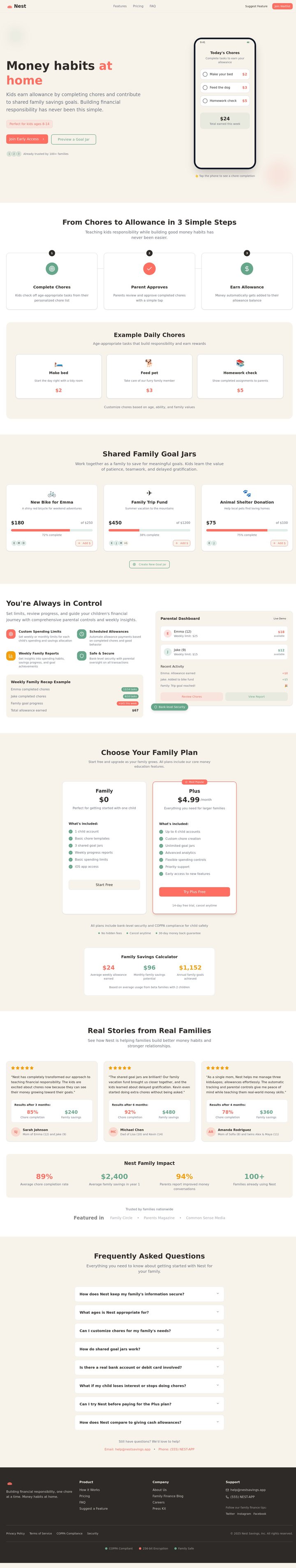 Nest: Simple, Trusted Family Allowance Banking