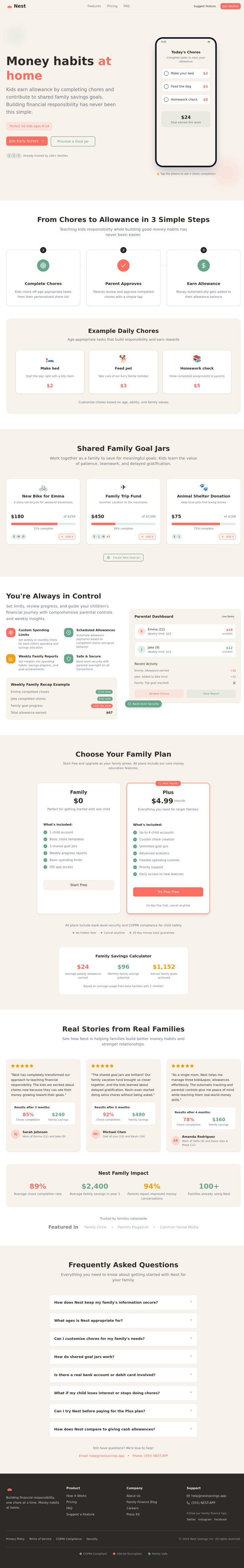 Nest: Simple, Trusted Family Allowance Banking